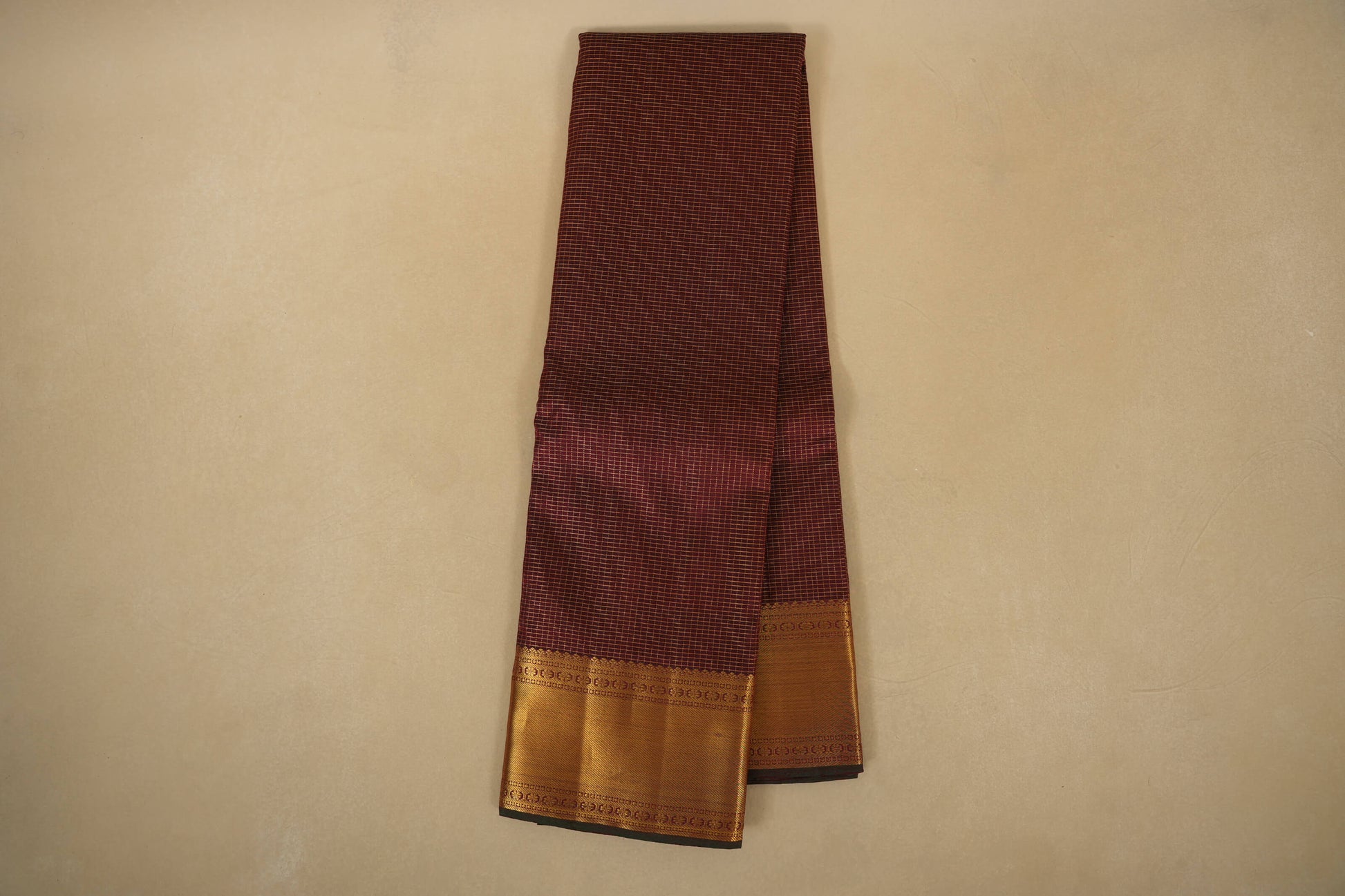 Zari Checks Vintage Kanjivaram Silk Saree 