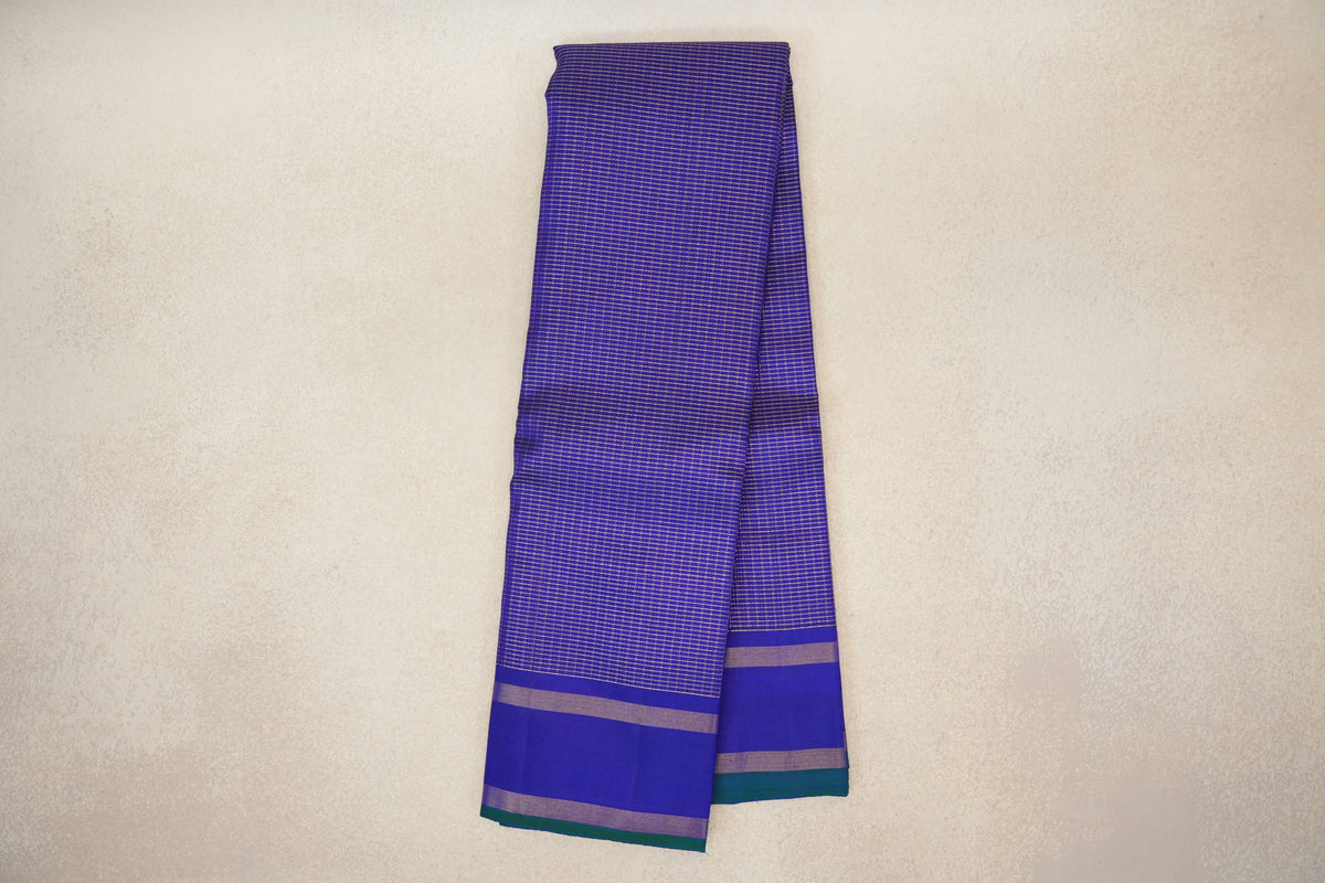 Royal Blue Vintage Kanjivaram Silk Saree by Shreenivas Silks PSSR0110212