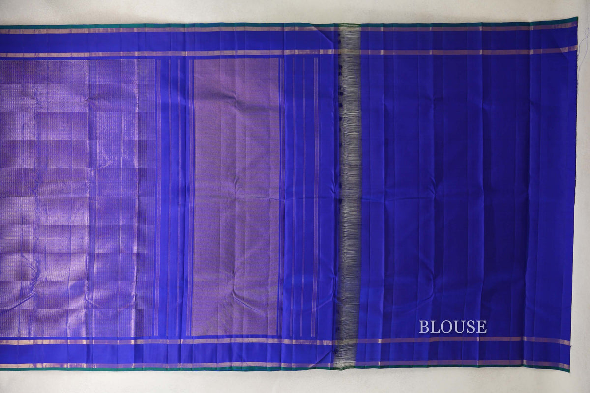 Royal Blue Vintage Kanjivaram Silk Saree by Shreenivas Silks PSSR0110212