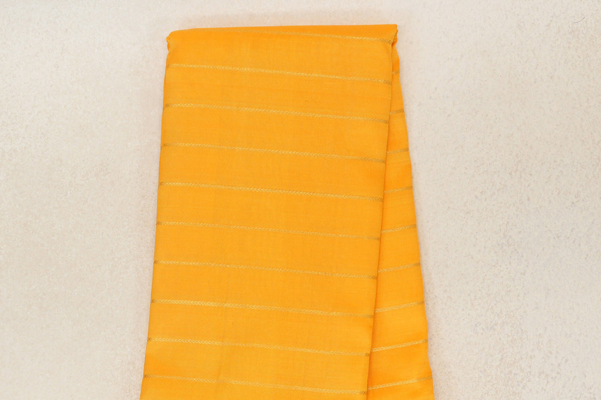 Mango Yellow with Deep Plum Rettai Pettu Borders Vintage Kanjivaram Silk Saree by Shreenivas Silks PSSR0110214