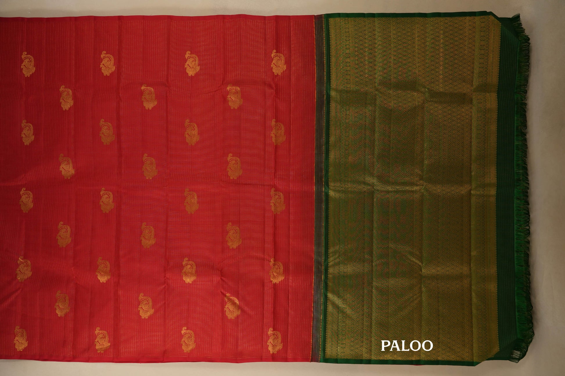 vintage kanjivaram silk saree paloo
