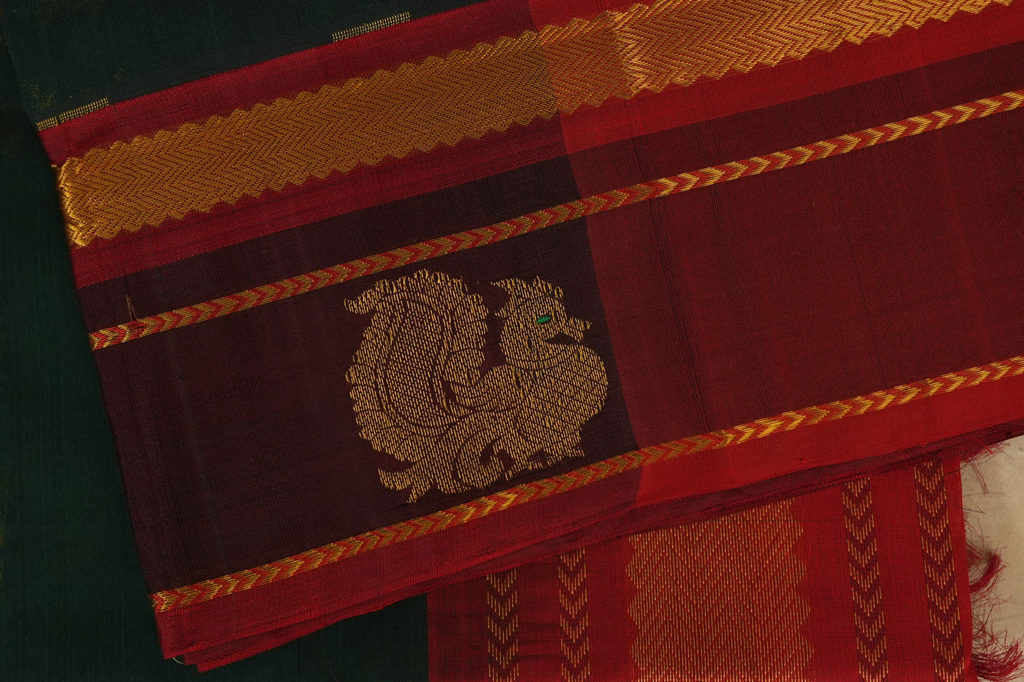 Vintage Silk Cotton Saree borders