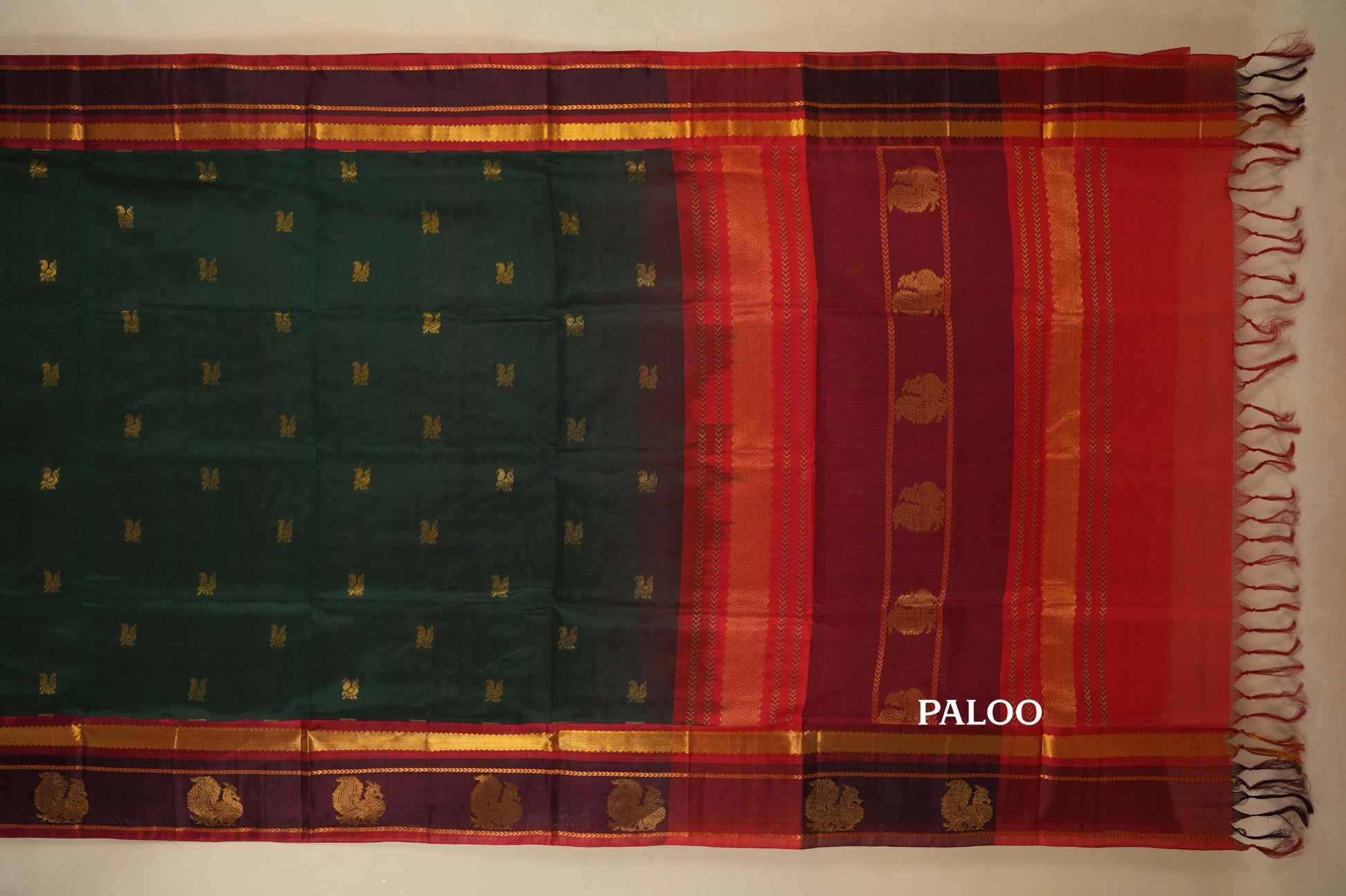 Vintage Silk Cotton Saree  paloo