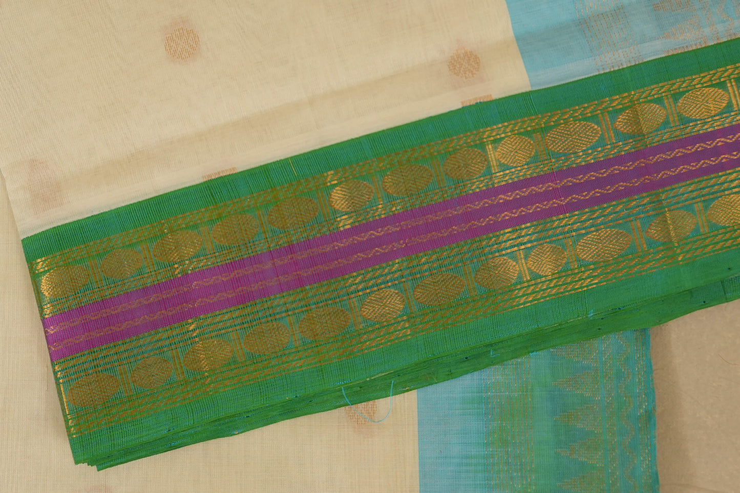 Vintage Silk Cotton Saree borders