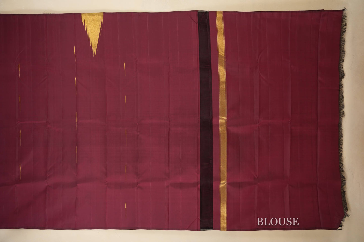 Deep Maroon Kanjivaram Silk Saree by Shreenivas Silks PSSR018072 - Parisera