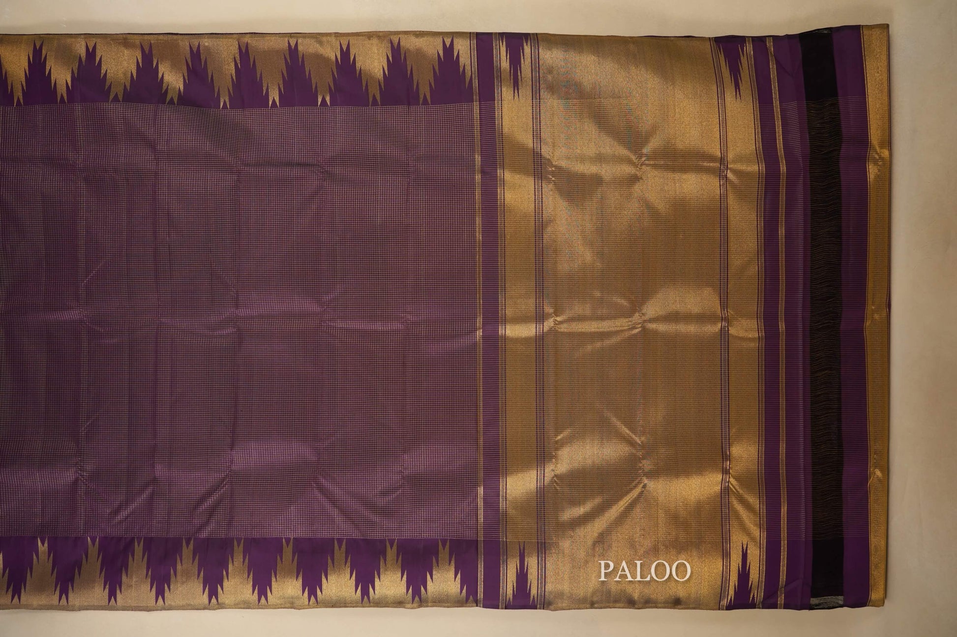 Purple Kanjivaram Silk Saree  by Shreenivas Silks PSSR018074 - Parisera