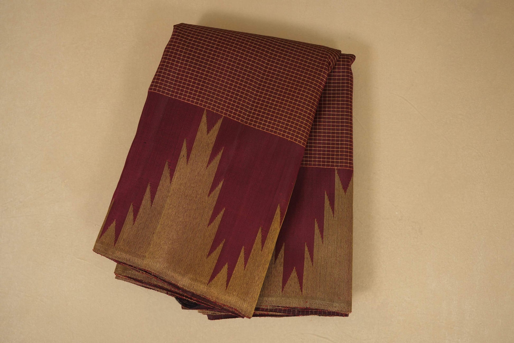 Dark Maroon Kanjivaram Silk Saree by Shreenivas Silks PSSR018075 - Parisera