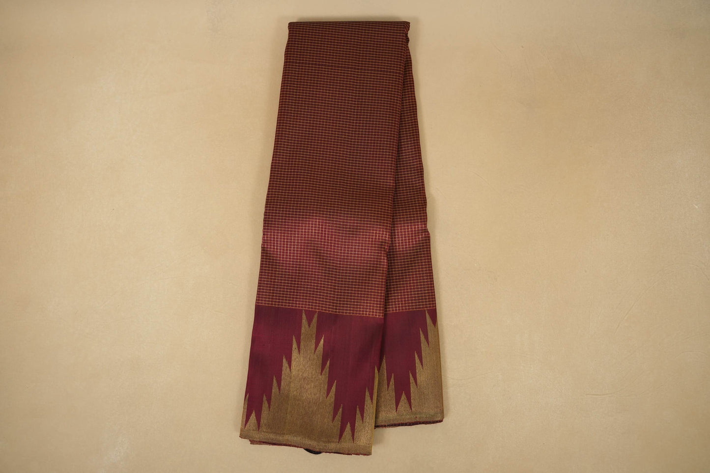 Dark Maroon Kanjivaram Silk Saree by Shreenivas Silks PSSR018075 - Parisera