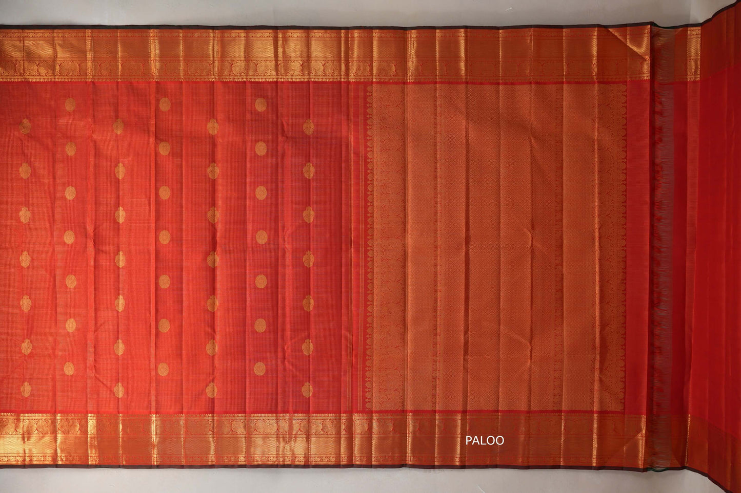 Bright Red Vintage Kanjivaram Silk Saree by Shreenivas Silks PSSR019095