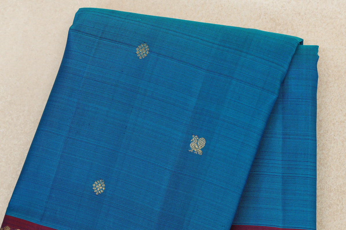 Azure Blue Vintage Kanjivaram Silk Saree online