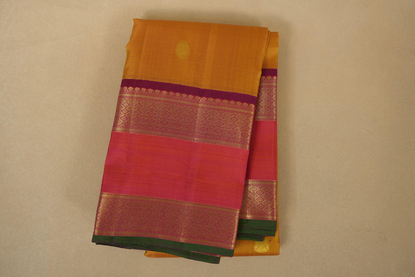 Mustard Kanjivaram Silk Saree by Shreenivas Silks PSSR018079