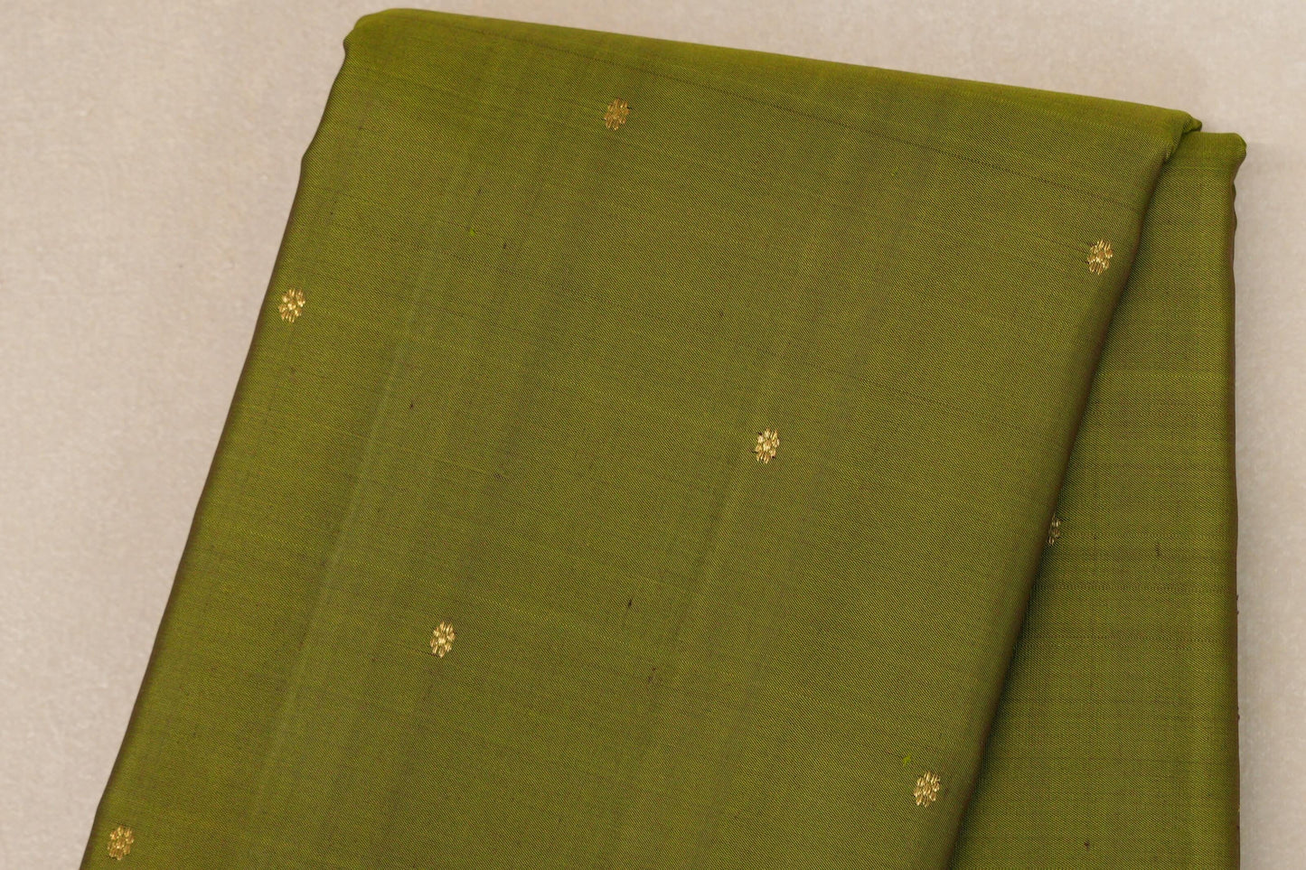 Olive green with Violet Purple borders Vintage Kanjivaram Silk Saree by Shreenivas Silks PSSR019098
