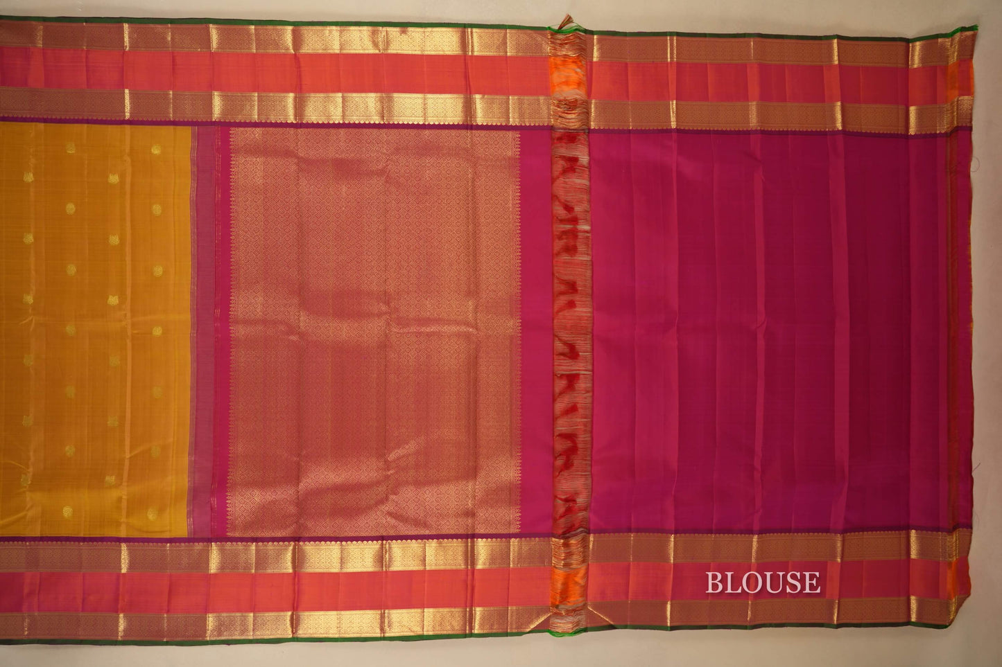 Mustard Kanjivaram Silk Saree by Shreenivas Silks PSSR018079