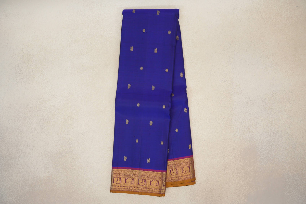 Deep Violet Vintage Kanjivaram Silk Saree online