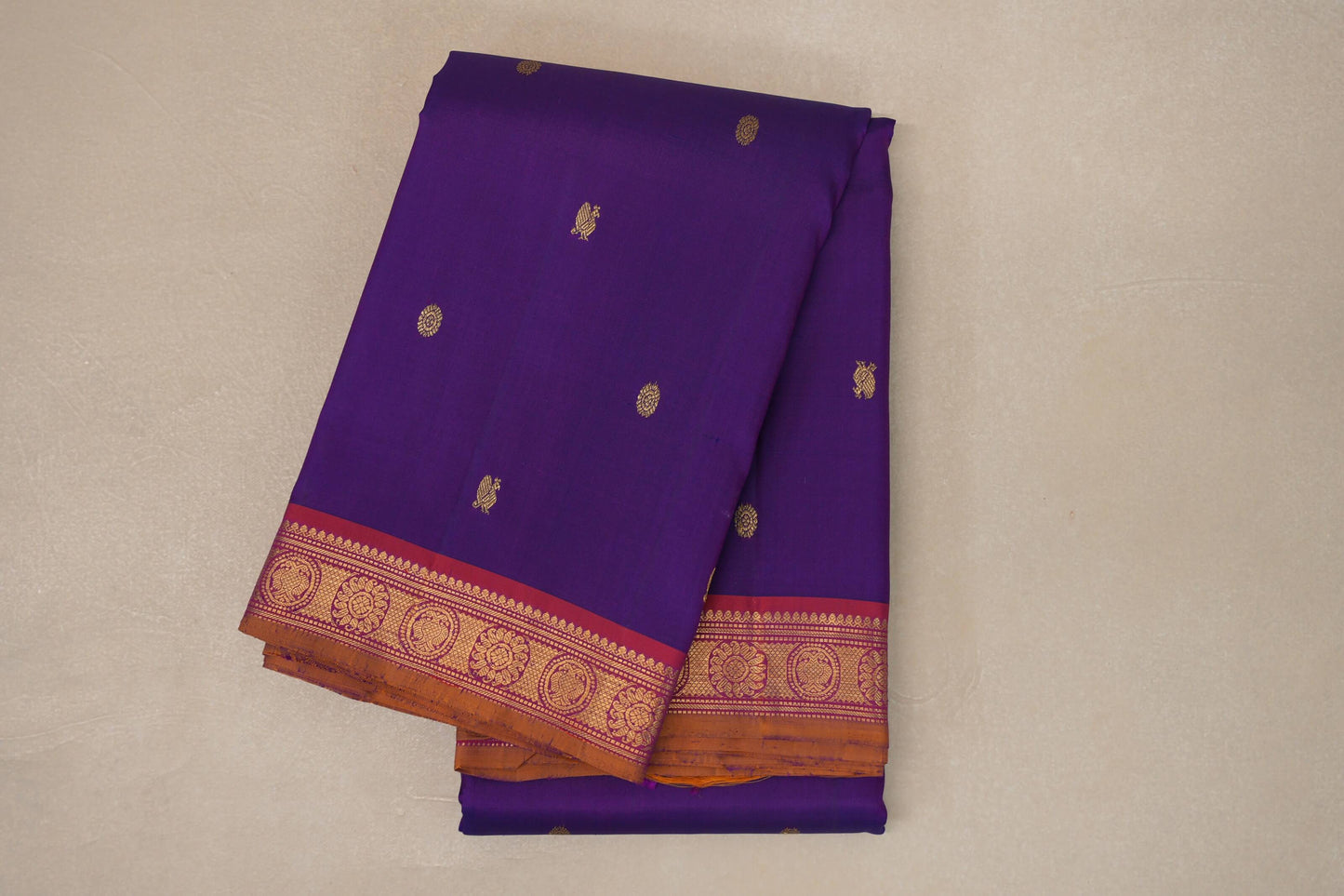 Violet Purple Vintage Kanjivaram Silk Saree by Shreenivas Silks PSSR019099