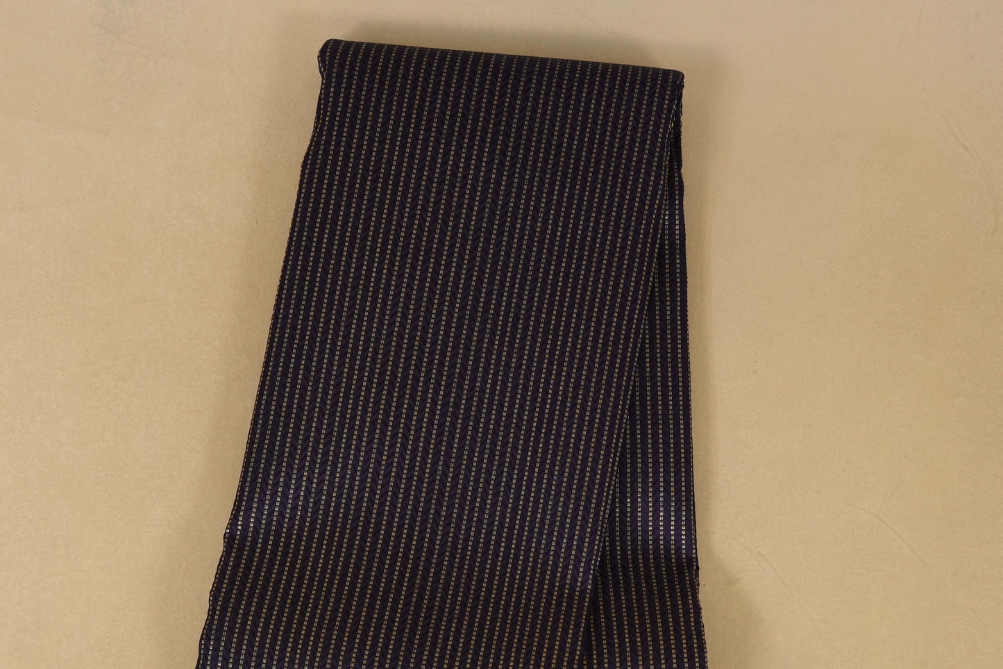 Navy Blue with Peach Borders Kanjivaram Silk Saree by Shreenivas Silks PSSR018080