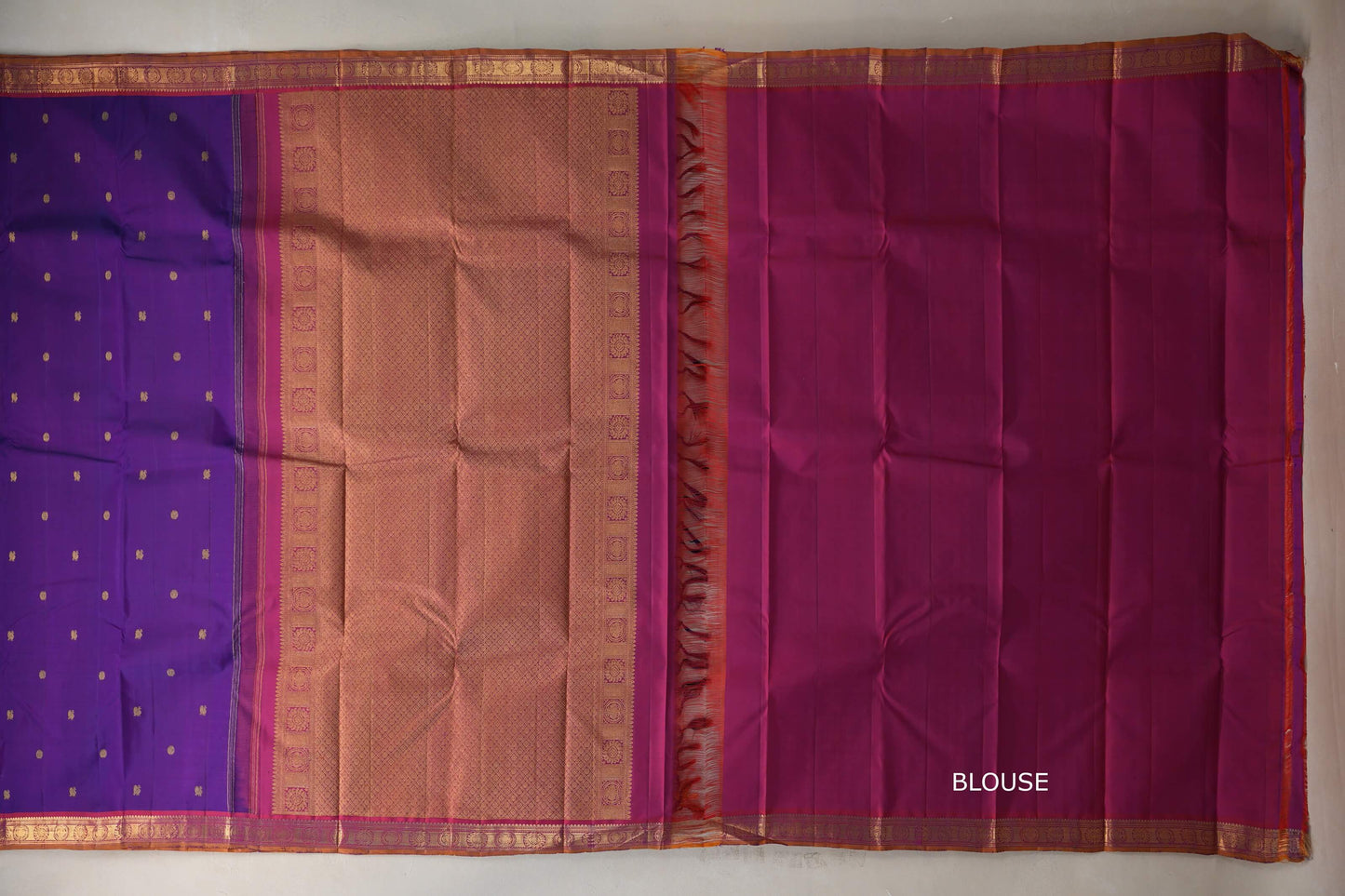 Violet Purple Vintage Kanjivaram Silk Saree by Shreenivas Silks PSSR019099