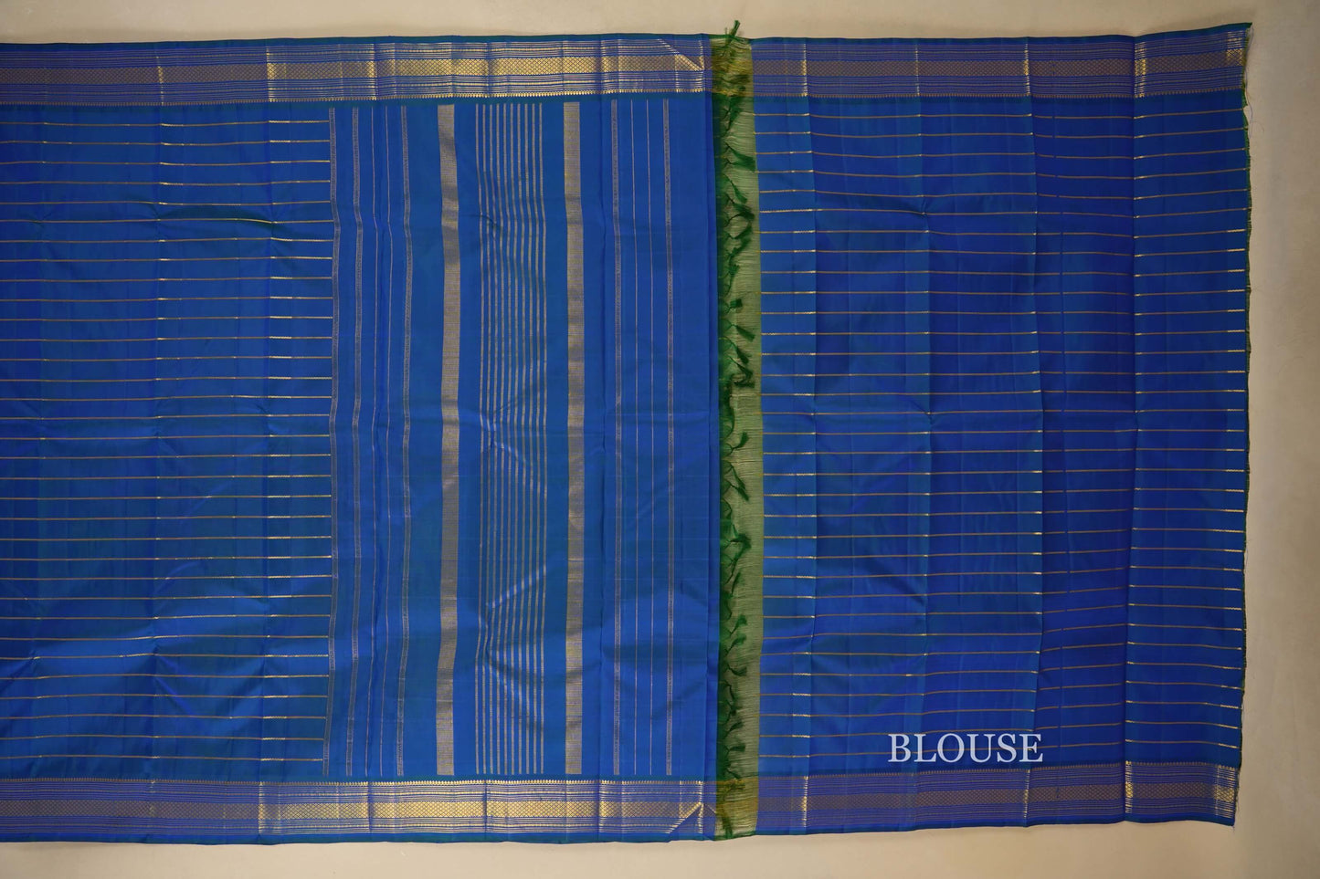 Peacock Blue Kanjivaram Silk Saree by Shreenivas Silks PSSR018081