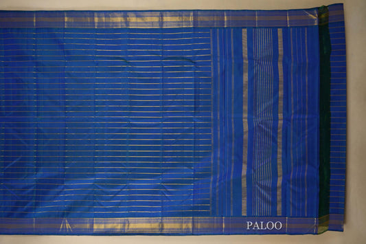 Peacock Blue Kanjivaram Silk Saree by Shreenivas Silks PSSR018081