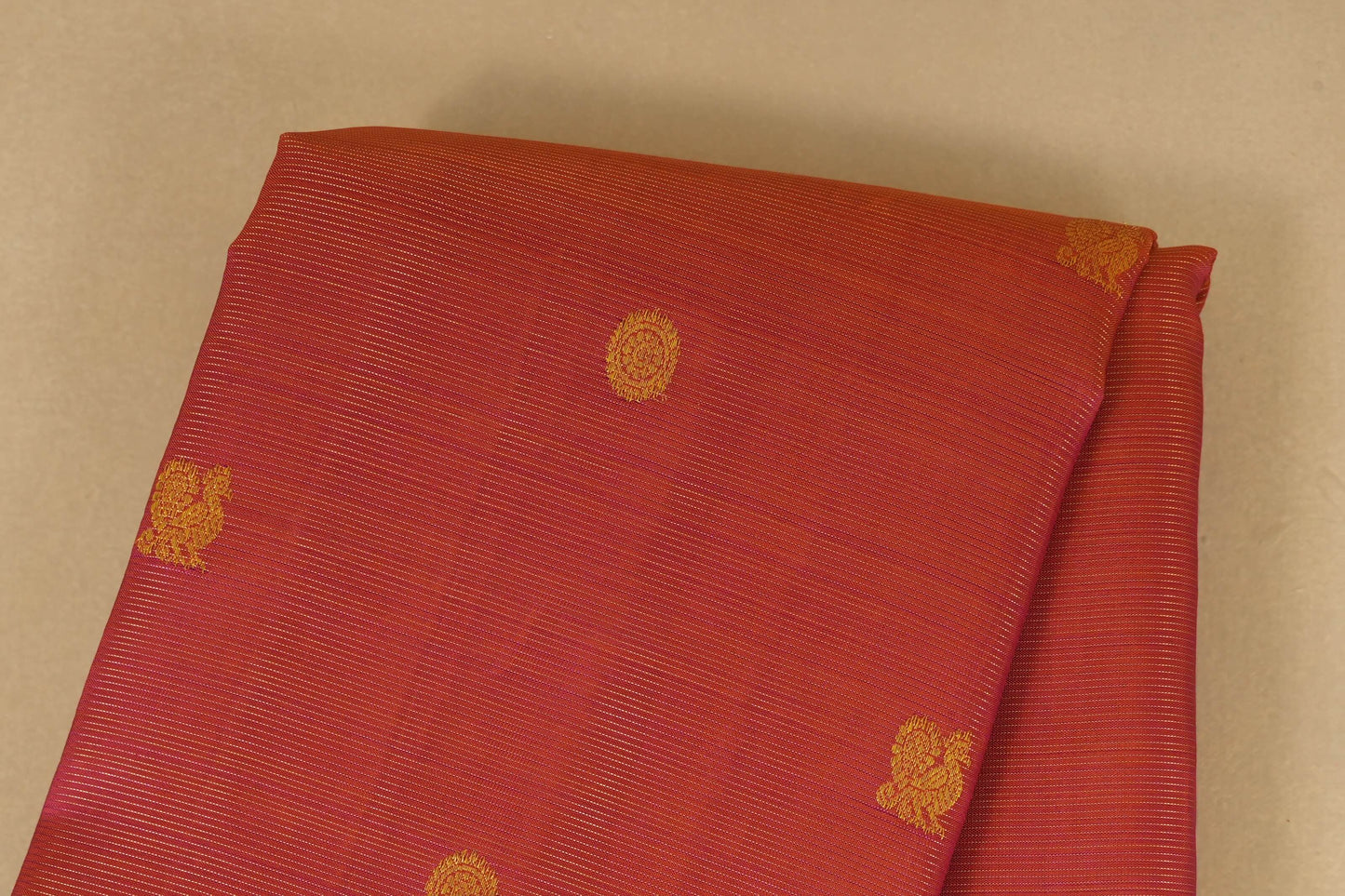 Rust Zari Vaira Oosi Kanjivaram Silk Saree by Shreenivas Silks PSSR018082