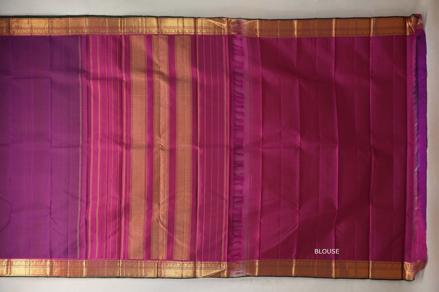 Deep plum purple Vintage Kanjivaram Silk Saree by Shreenivas Silks PSSR019101