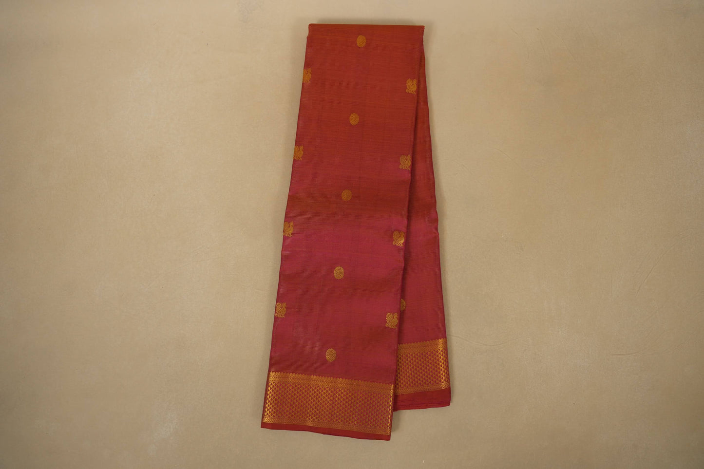 Rust Zari Vaira Oosi Kanjivaram Silk Saree by Shreenivas Silks PSSR018082