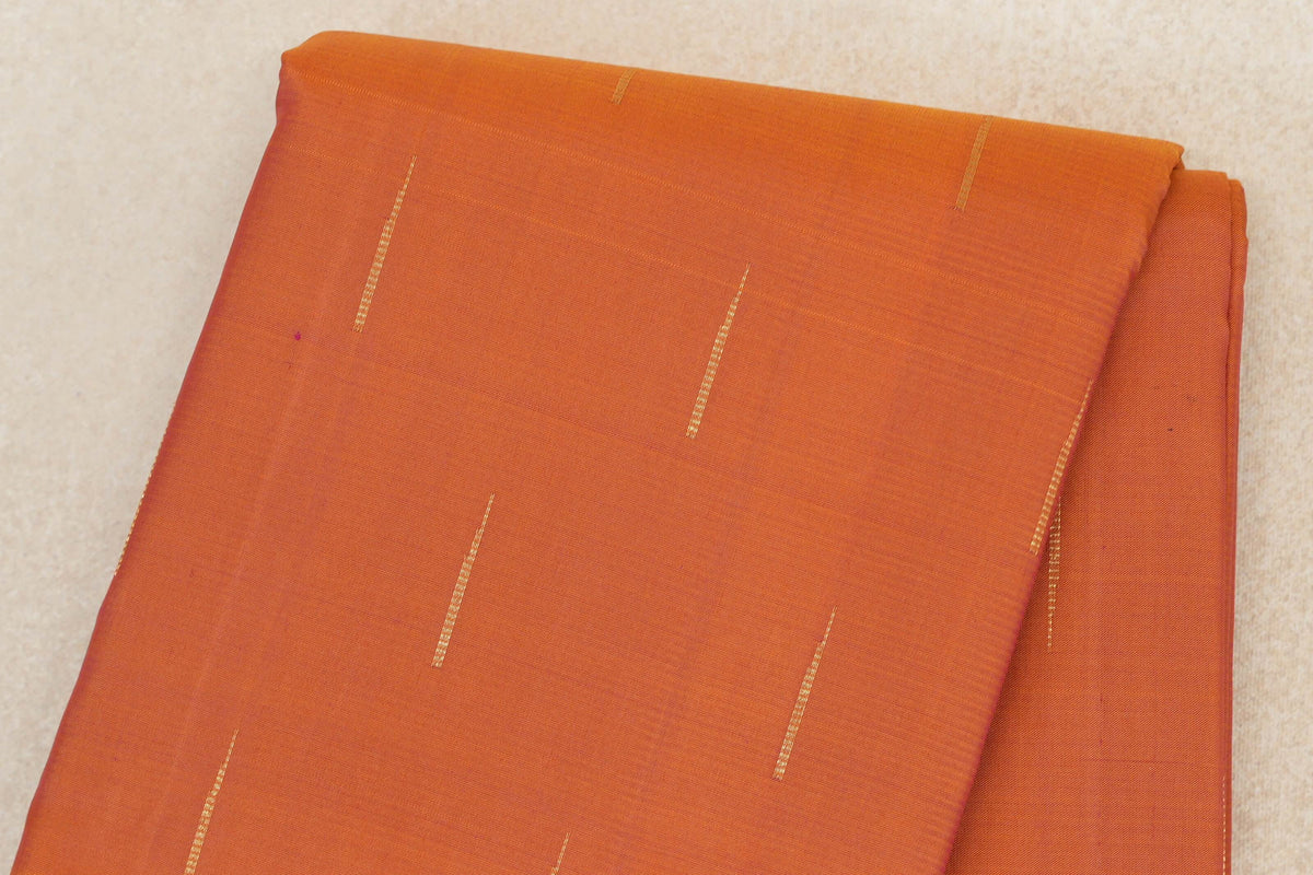 Dual Tone of Mustard Yellow and Pink Vintage Kanjivaram Silk Saree body zoom