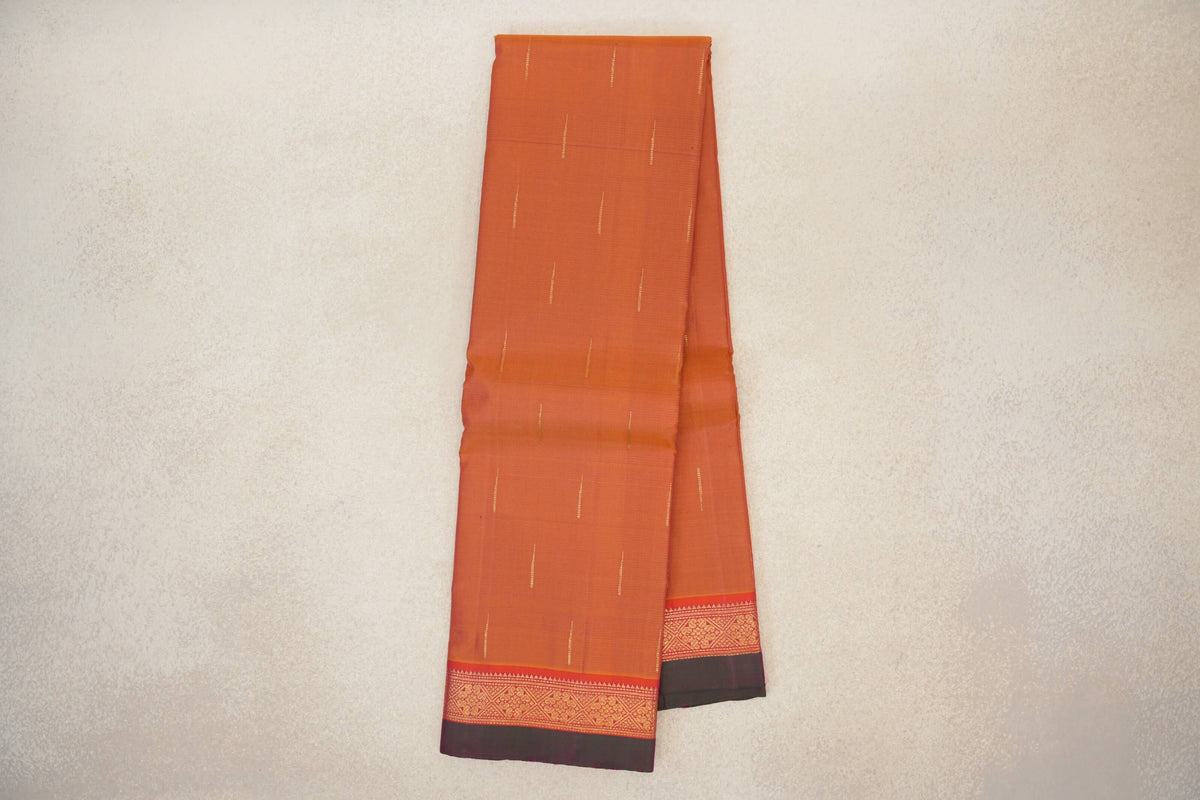 Dual Tone of Mustard Yellow and Pink Vintage Kanjivaram Silk Saree online