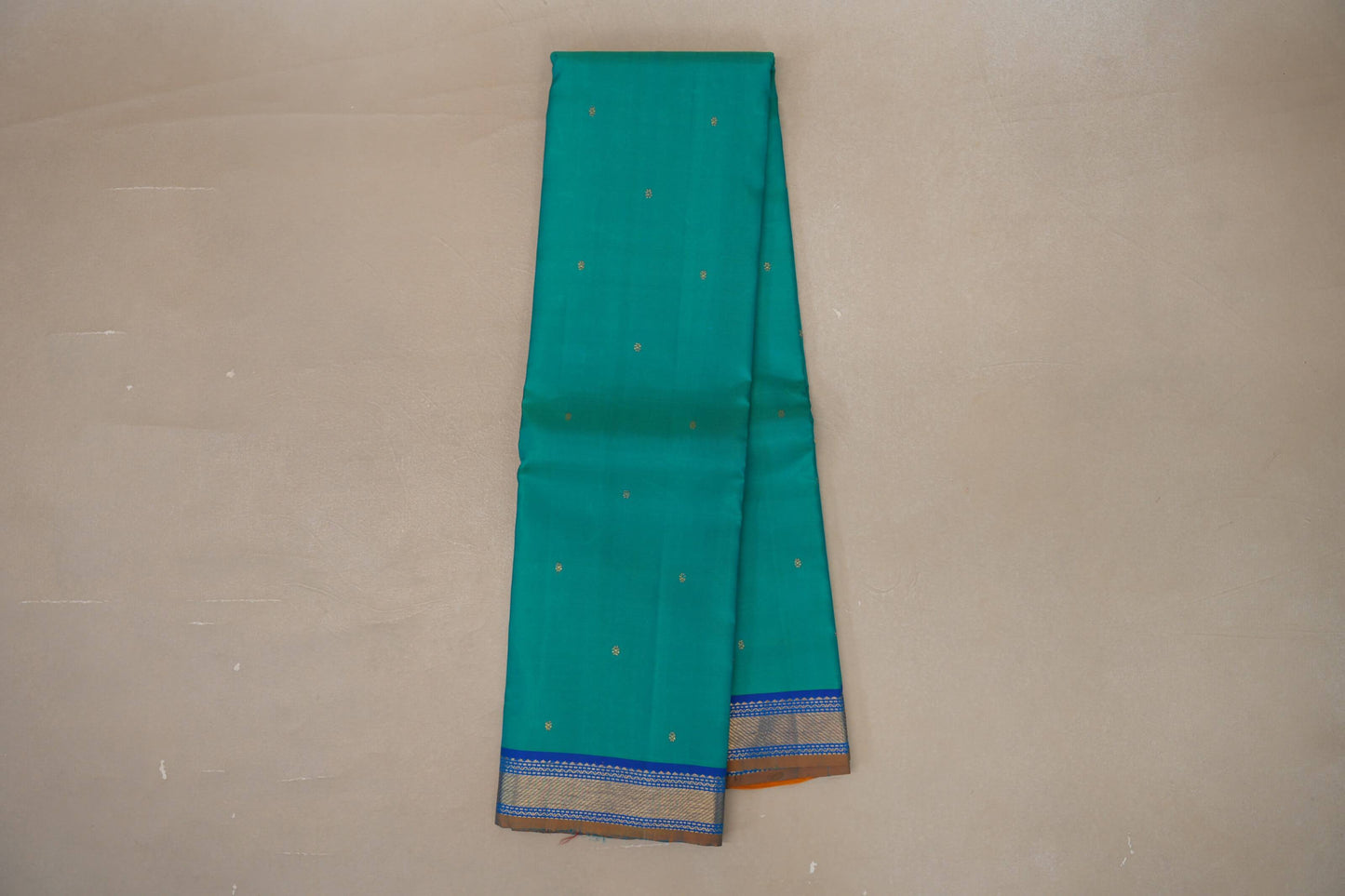Dual Tone Green and Blue Vintage Kanjivaram Silk Saree by Shreenivas Silks PSSR019104