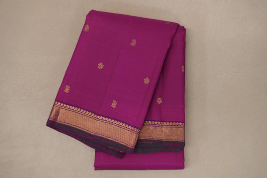 Bright magenta Vintage Kanjivaram Silk Saree by Shreenivas Silks PSSR019105