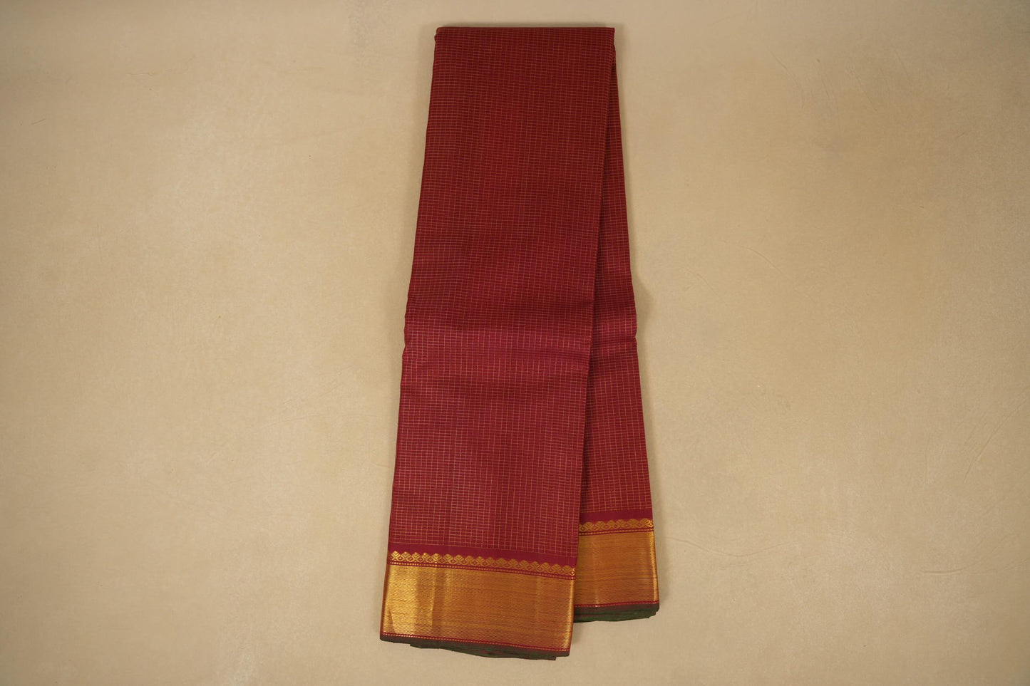 Maroon Mini Zari Checks Kanjivaram Silk Saree online