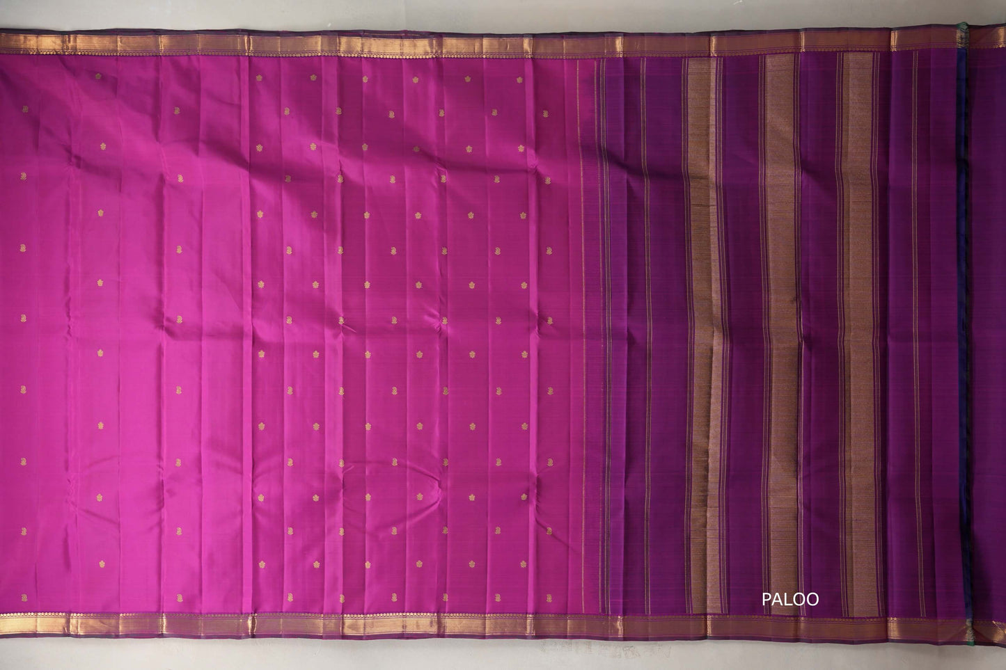 Bright magenta Vintage Kanjivaram Silk Saree by Shreenivas Silks PSSR019105