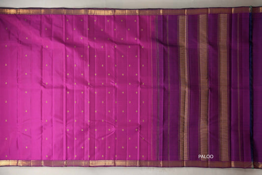 Bright magenta Vintage Kanjivaram Silk Saree by Shreenivas Silks PSSR019105