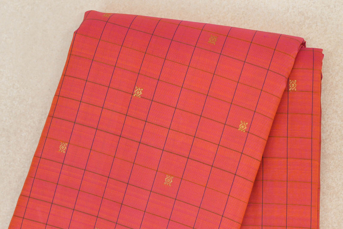 Dual Tone of Yellow and Pink Vintage Kanjivaram Silk Saree online