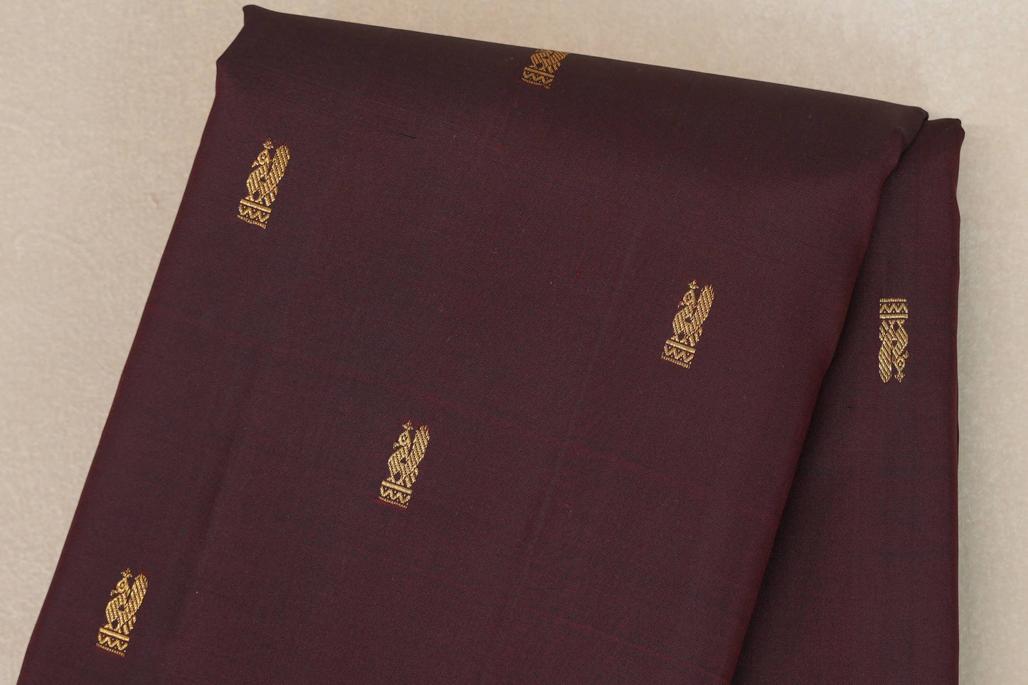Brownish maroon Vintage Kanjivaram Silk Saree by Shreenivas Silks PSSR019106