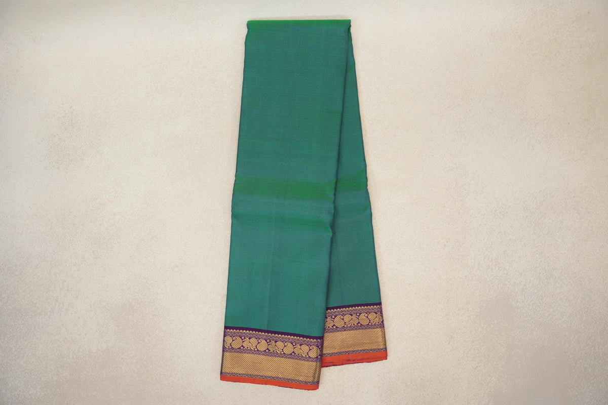 Dual Tone of Blue and Green Vintage Kanjivaram Silk Saree online