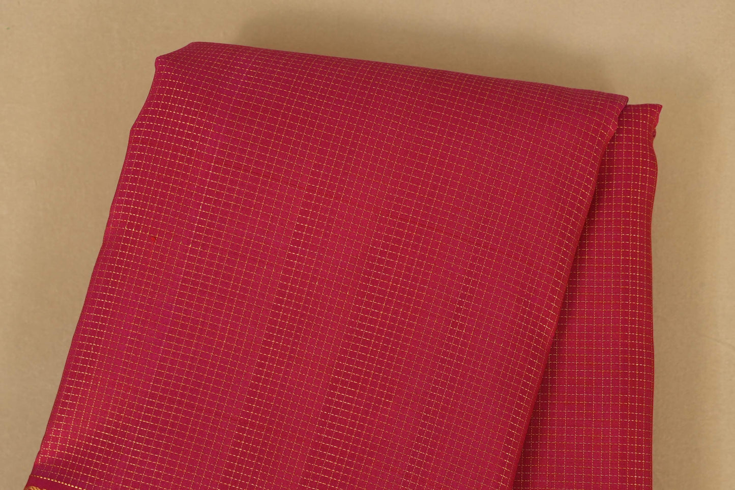 Hot Pink Kanjivaram Silk Saree body zoom