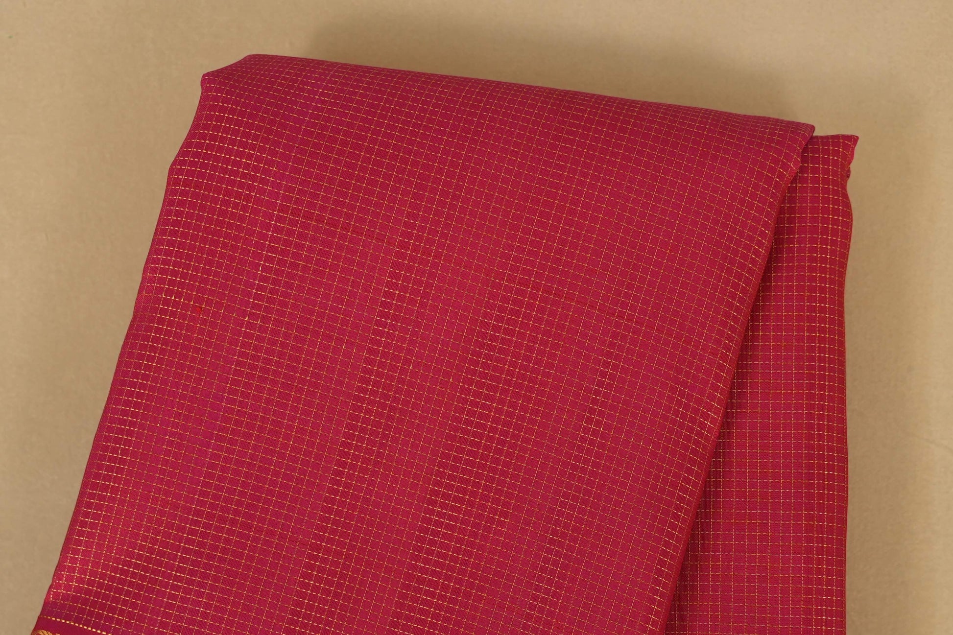 Hot Pink Kanjivaram Silk Saree body zoom