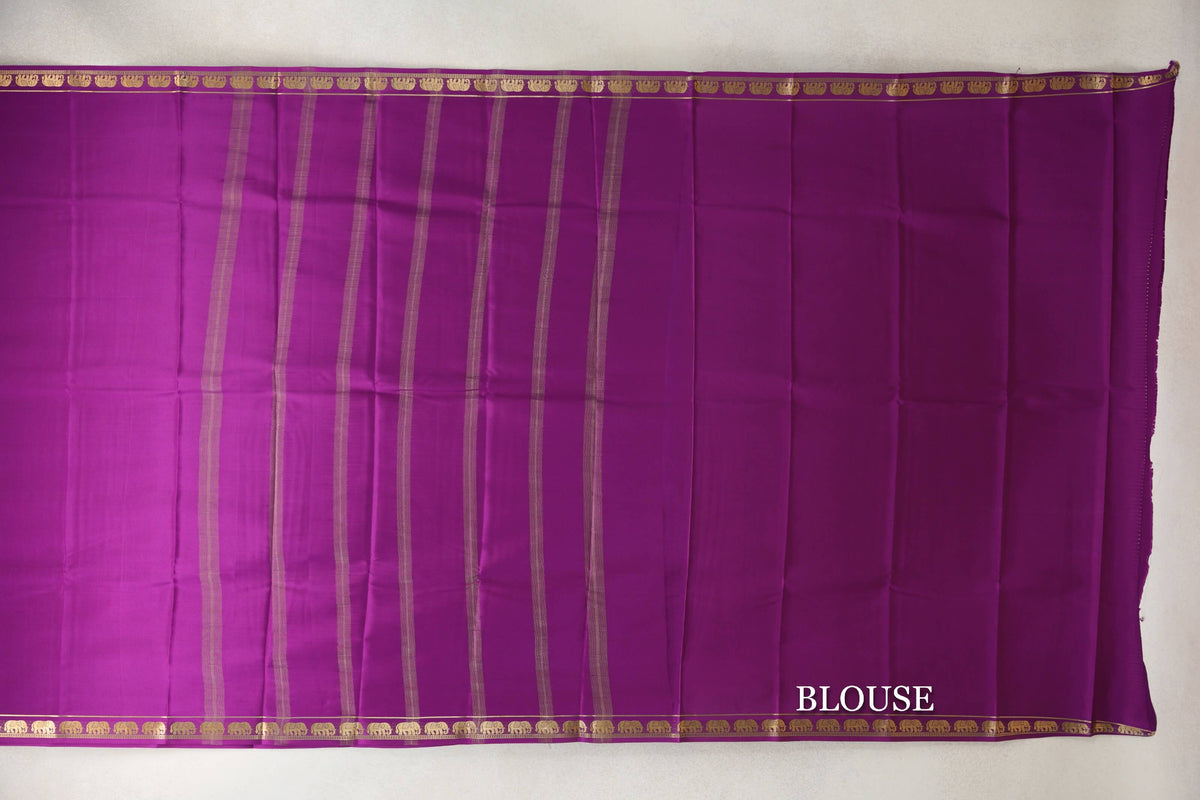 Magenta Mysore Silk Saree by Shreenivas Silks PSSR0110238