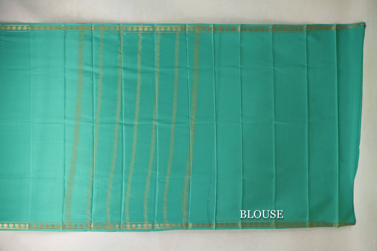 Teal Green Mysore Silk Saree by Shreenivas Silks PSSR0110239