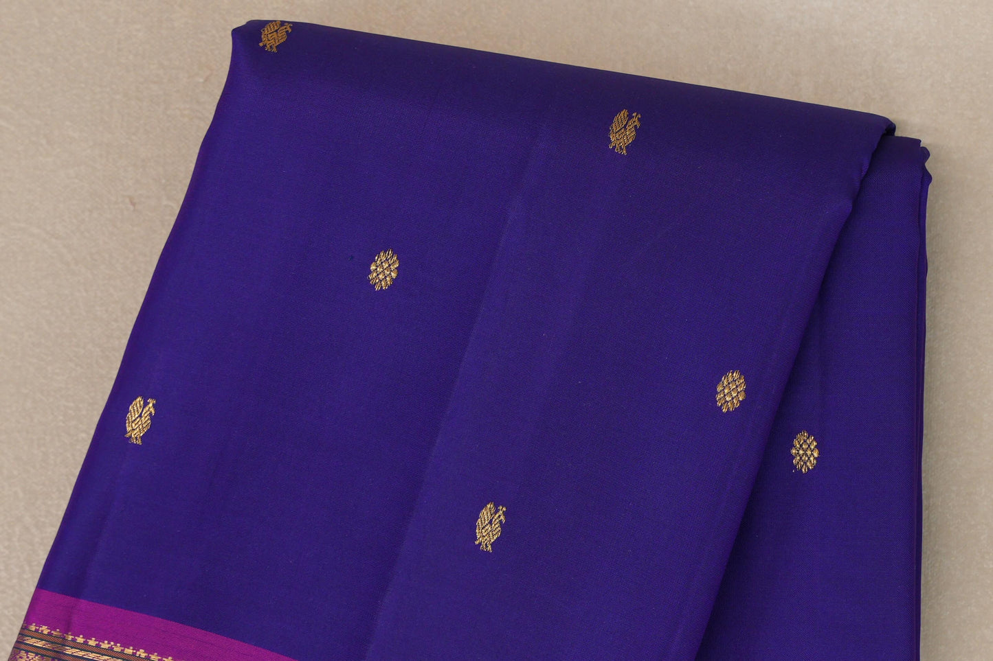 Deep blue Vintage Kanjivaram Silk Saree by Shreenivas Silks PSSR019111