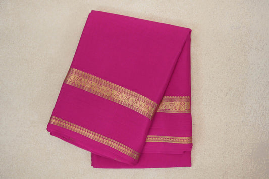 Bright Magenta Pink Mysore Silk Saree by Shreenivas Silks