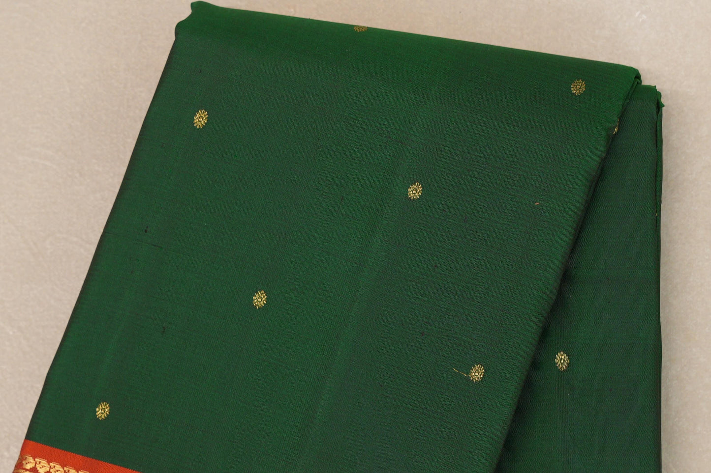 Deep Bottle Green Vintage Kanjivaram Silk Saree by Shreenivas Silks PSSR019115