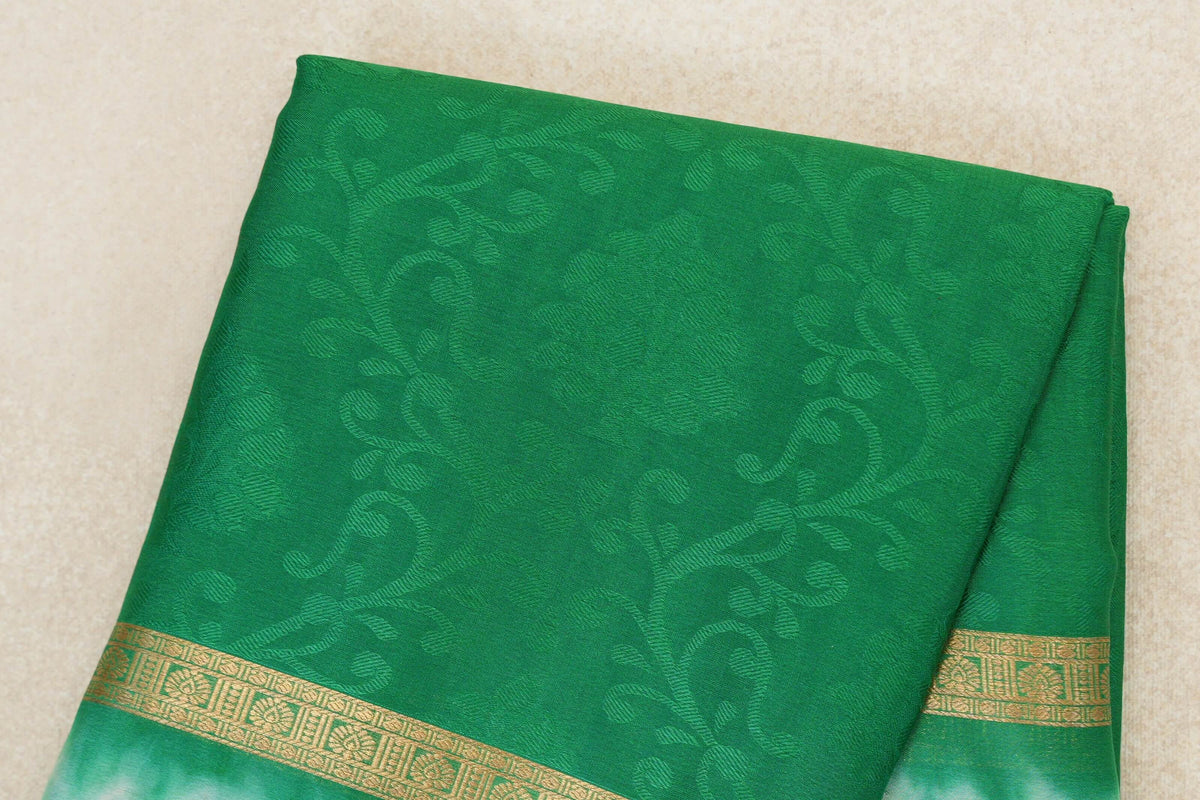 Parrot Green Mysore Silk Saree by Shreenivas Silks body