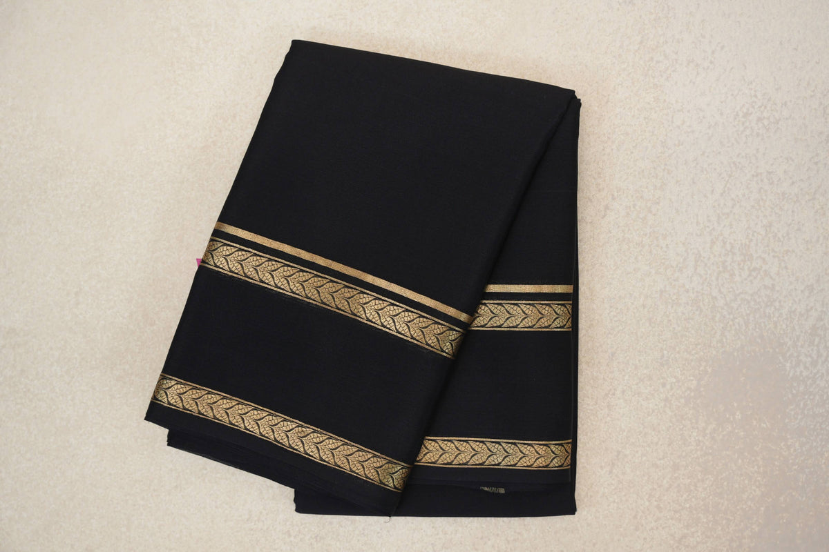 Black Mysore Silk Saree by Shreenivas Silks PSSR0110247