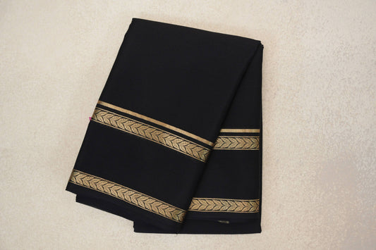 Black Mysore Silk Saree by Shreenivas Silks 