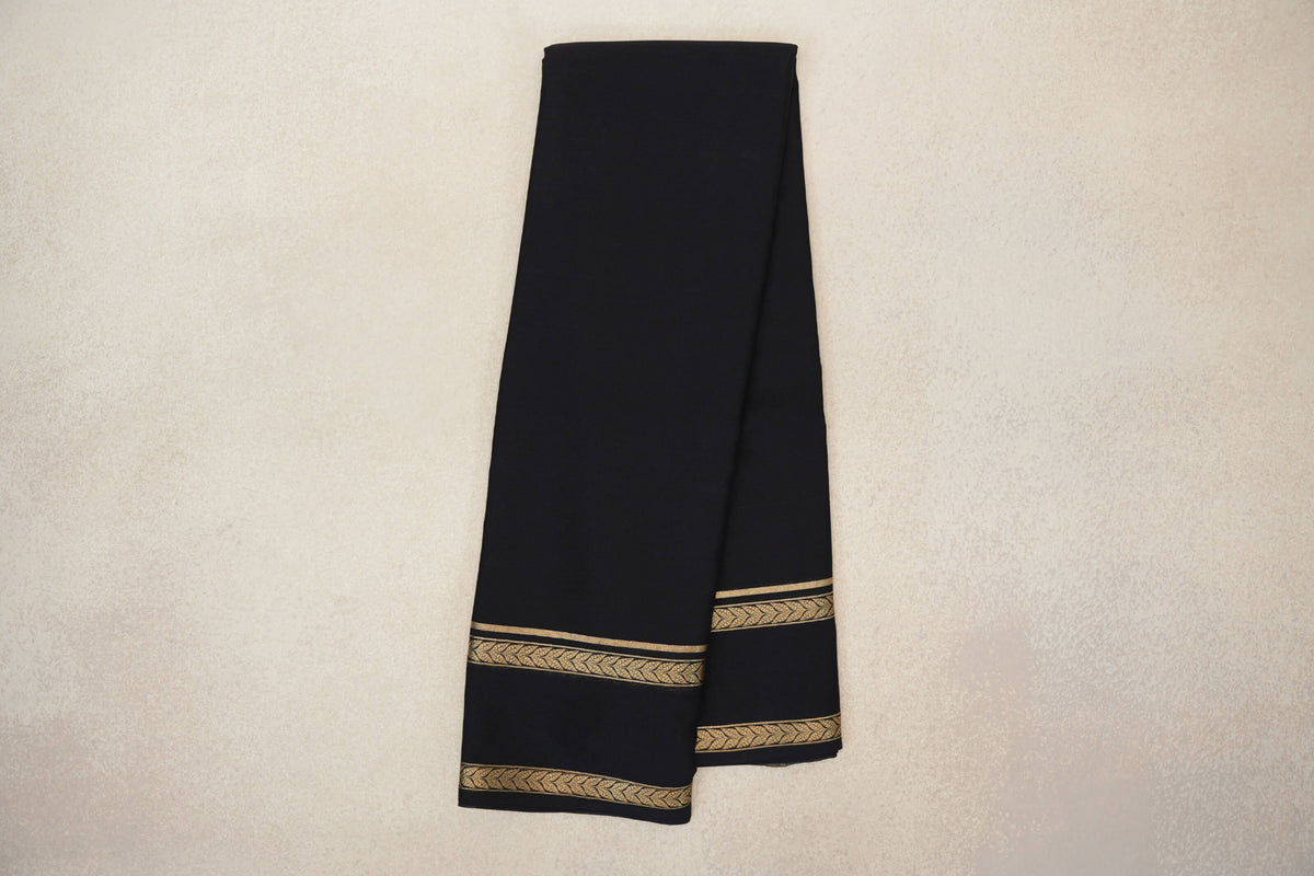 Black Mysore Silk Saree by Shreenivas Silks PSSR0110247
