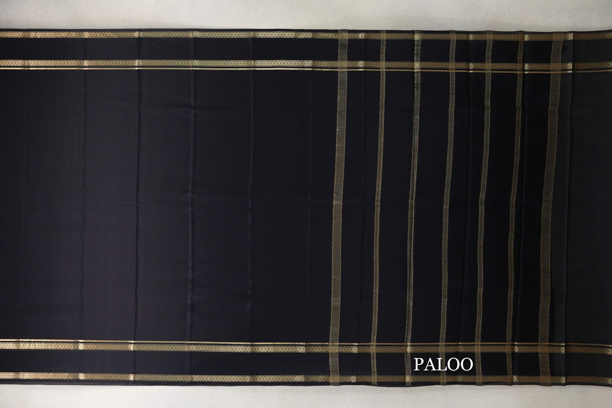 Black Mysore Silk Saree by Shreenivas Silks PSSR0110247