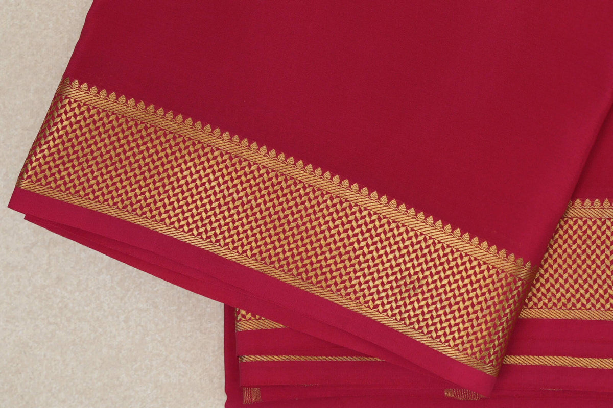 Deep Pink Mysore Silk Saree by Shreenivas Silks PSSR0110258