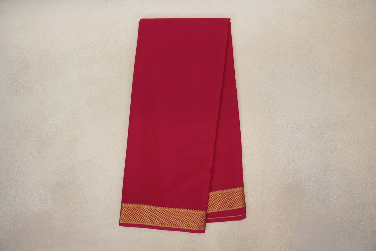 Deep Pink Mysore Silk Saree by Shreenivas Silks PSSR0110258